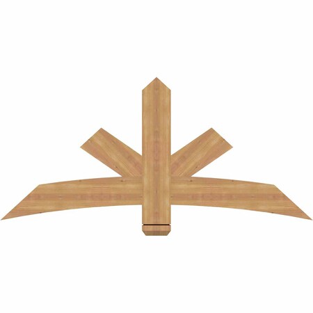 Ekena Millwork Alberta Smooth Timber Gable Bracket, Western Red Cedar, 60"W x 27"H x 1 1/2"D x 5 1/2"F, 11/12 Pitch GBW060X27X0206ALB00SWR